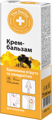 Крем-бальзам The Doctor Health&Care Бджолина отрута і хондроїтин 75мл