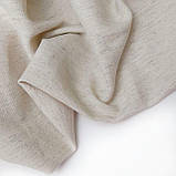 Льон стрейч щільний однотон природній колір, фото 8