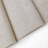 Льон стрейч щільний однотон природній колір, фото 10