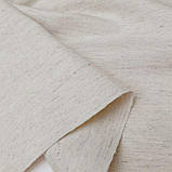 Льон стрейч щільний однотон природній колір, фото 7