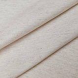 Льон стрейч щільний однотон природній колір, фото 2