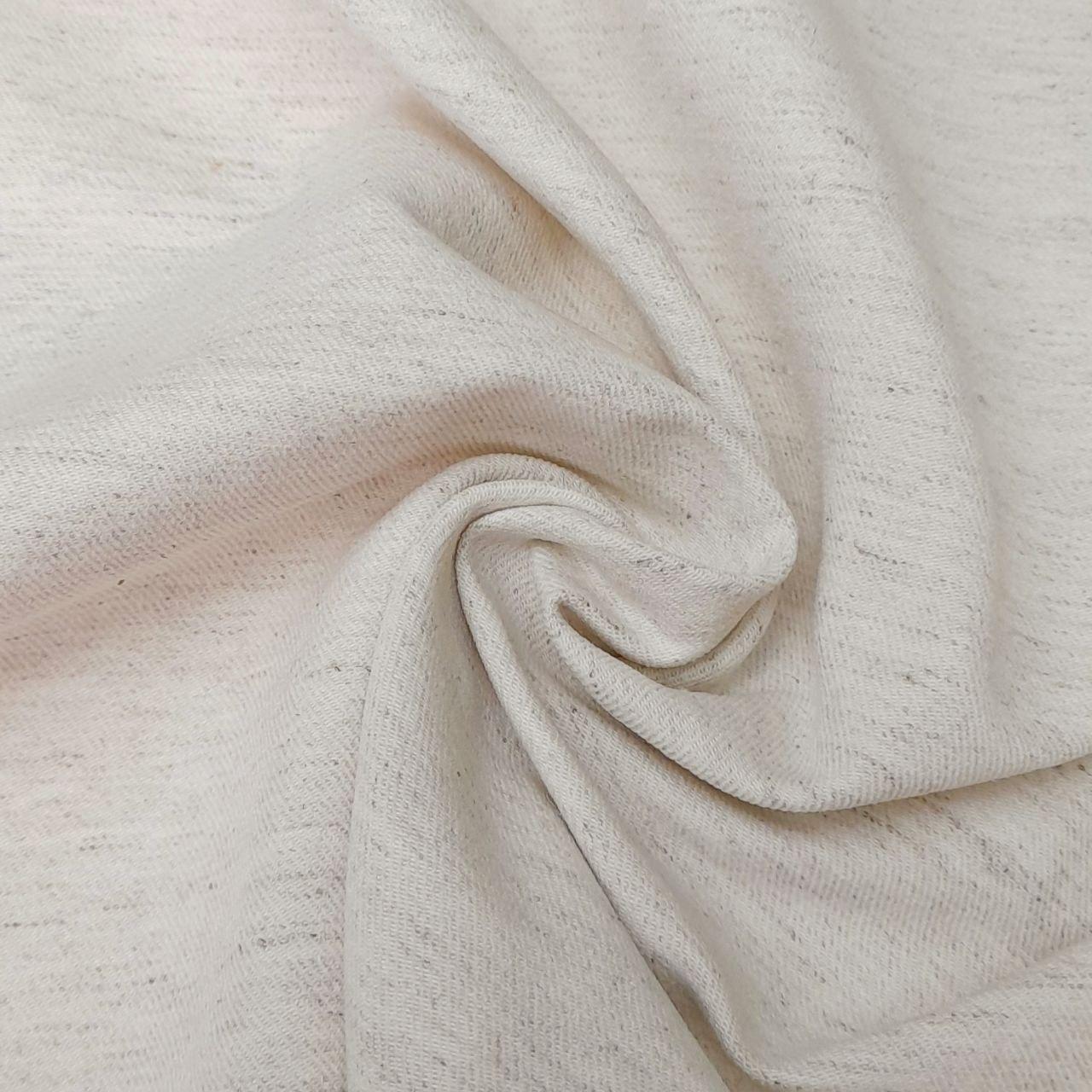 Льон стрейч щільний однотон природній колір, фото 1