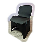 Стрейч Чохол на Офісні стільці ISO (ІЗО, ІСО) Чорний з вирізом для ніг зі щільної еластичної тканини Спандекс