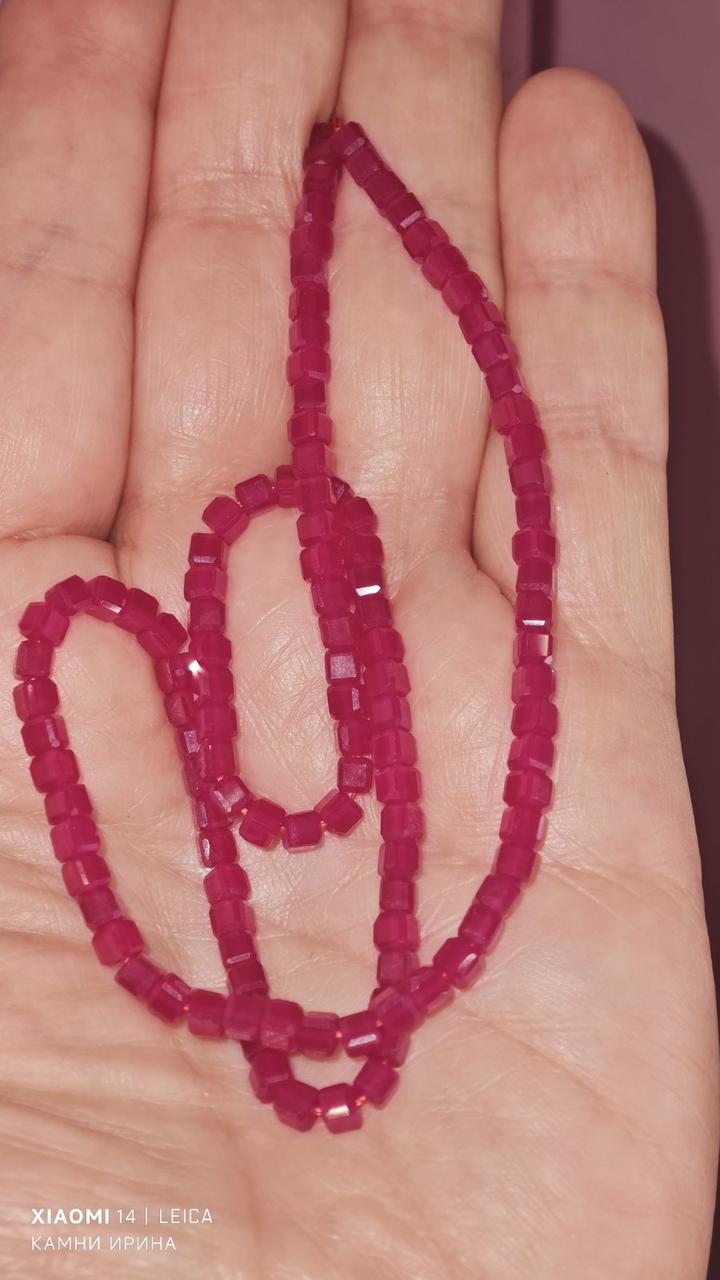 Шпінель червона Ø4 мм намисто, 488ОШ, фото 1