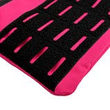 Чоловіча сумка через плече мала, рожева, з патч панеллю, матеріал Оксфорд, фото 4