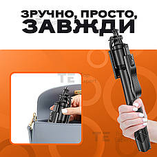 Монопод тринога XO-SS15 180 см для телефону камери з блютуз кнопкою пультом палиця для селфі для відео, фото 5