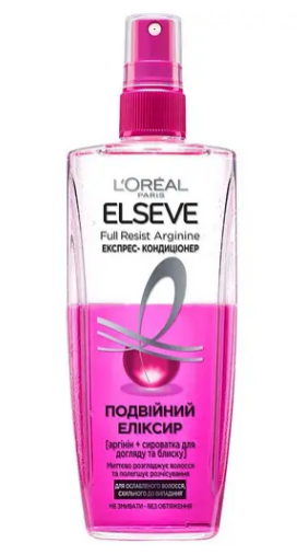 Експрес-кондиціонер L’Oréal Paris Elseve Подвійний еліксир Сила аргініну Х3 для волосся схильного до випадання 200 мл