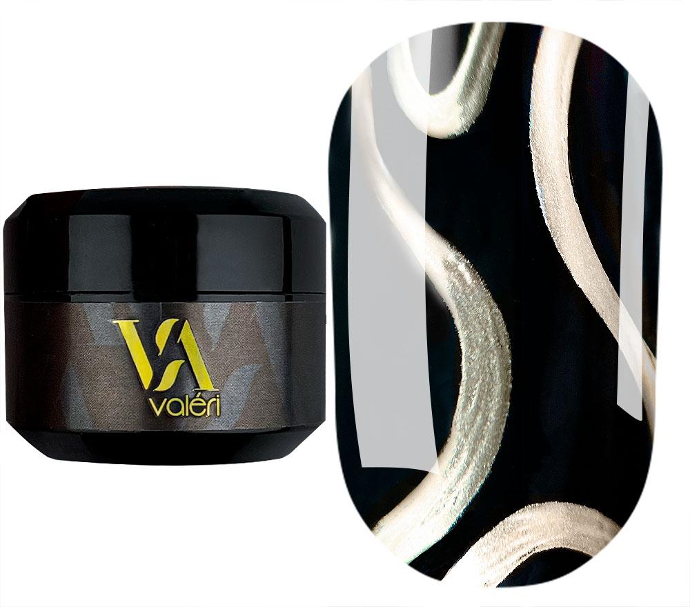 Гель-краска для дизайна ногтей Valeri Gold Metal Gel 5 мл Золотой - фото 1 - id-p2672189871