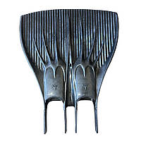 Моноласта з відкритою п'ятою - гума - чорна