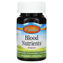 Комплекс для серця й судин, Blood Nutrients, Carlson, 40 капсул