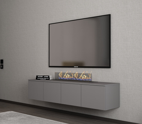 Стильна підвісна тумба під телевізор, тумба для телевізора Левія Дорос