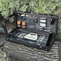 Подарунковий набір Mzavod Отаман кейс-столик чорний