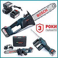 Аккумуляторная бесщеточная пила Bosch UniversalChain 48 (48V 6Ah) АКБ Цепная пила Бош 30см с подачей смазки dx