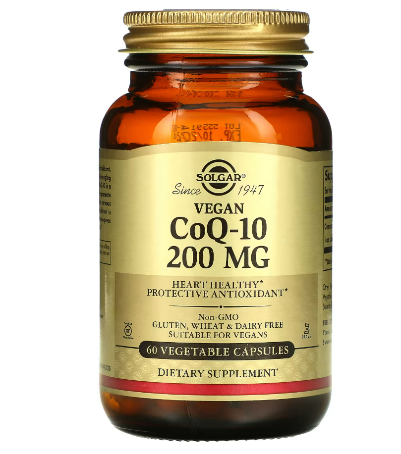 Vegan CoQ-10 Solgar 200 мг 60 капсул, фото 1