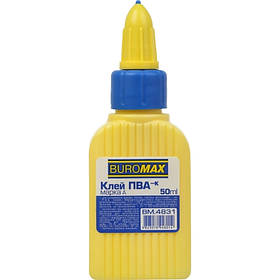 Універсальний клей ПВА BUROMAX BM.4831 з ковпачком-дозатором 50 мл, Toyman