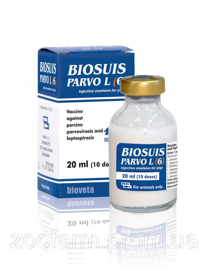 БІОСУІС ПАРВО Л (6), Biosuis Parvo L (6) вакцина інактивована проти парвовірозу та лептоспірозу свиней ф 10доз - фото 1 - id-p460379266