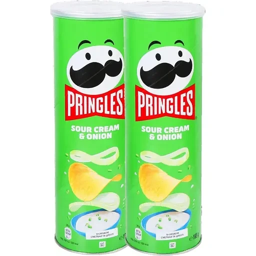 Чіпси Pringles Сметана та цибуля 330 г (2 п. x 165 г), фото 1