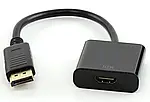 Перехідник ATCOM DisplayPort male - HDMI female 10см 16852