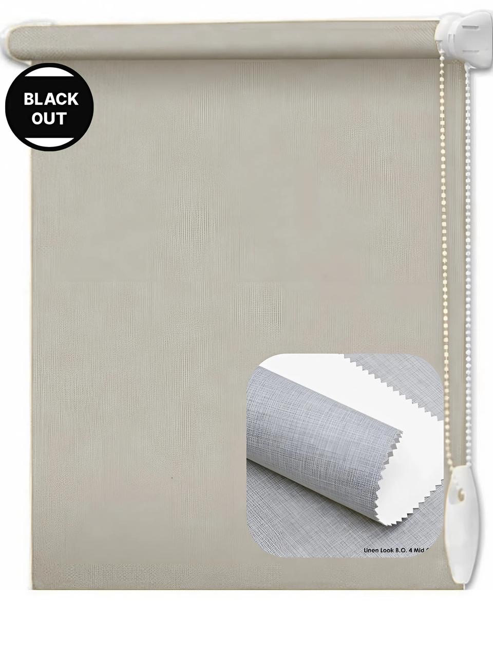 Linen look bo 4 mid grey