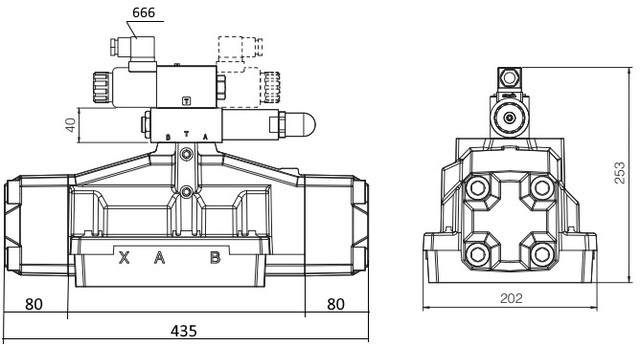 розміри клапана DPZE-A-671-L5/G 10 /PE