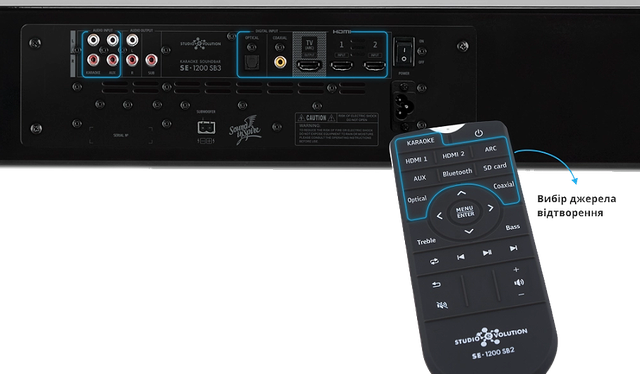 Studio Evolution EvoSound Bar 2.1 караоке-саундбар із сабвуфером для караоке