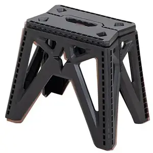 Розкладний туристичний табурет для кемпінгу 29,5*19,5 см Пластикова складна табуретка чорна