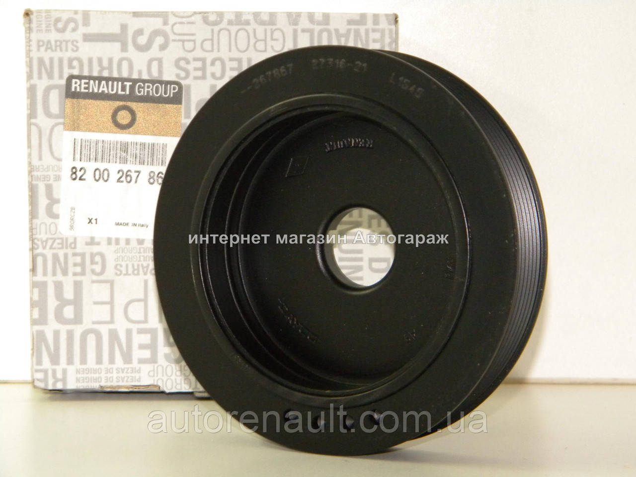 Шкив коленвала, Рено Трафик 2.5dCI (7-руч.) 2006-> Renault (оригинал) - 8200267867, фото 1