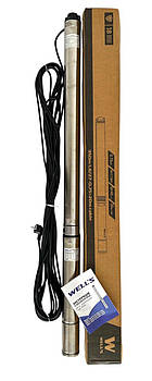 Насос занурювальний 0,75кВт h=114м 3SDm1,8/27-0,75кВт + 20м каб Well's (ЧЕХІЯ) відцентровий для свердловин поливу