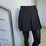 Спідниця Veronica тенісна плісирована спідниця з шортами 40 чорна, фото 3