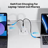 Зарядний пристрій ASOMETECH 67W GaN Charger Адаптер PD QC 4.0 Type C швидка зарядка Xiaomi Samsung Iphone, фото 4