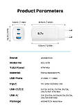 Зарядний пристрій ASOMETECH 67W GaN Charger Адаптер PD QC 4.0 Type C швидка зарядка Xiaomi Samsung Iphone, фото 8
