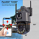 Охоронна 50X зум поворотна Onvif Wi-Fi IP камера спостереження Ninivision 50x 6MP з 2 лінзами. iCSee, фото 6