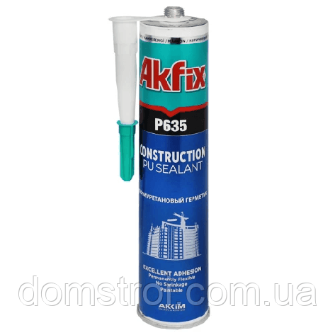 Герметик будівельний поліуретановий Akfix P635 (310 мл) коричневий, фото 1