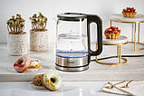 Скляний електричний чайник Mesko MS 1301 (2200 Вт, 1.7 л, стильний регулювання температури, підсвітка), фото 8