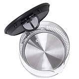 Скляний електричний чайник Mesko MS 1301 (2200 Вт, 1.7 л, стильний регулювання температури, підсвітка), фото 9