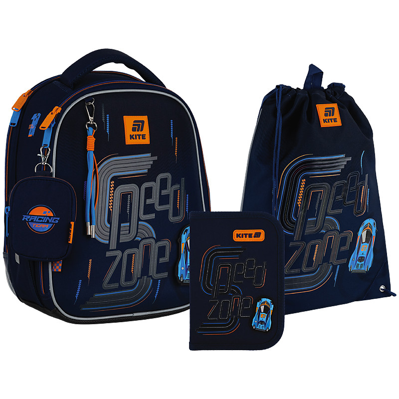 Шкільний набір Kite Education Speed Zone SET_K25-555S-3 (рюкзак, пенал, сумка) 115 -130 см