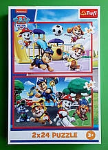 Пазли Trefl    2х (34434) 24 шт День гри з собакою