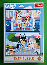 Пазли Trefl    2х (34446) 24 шт Веселі тваринки