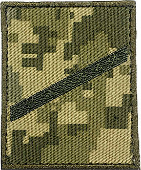 Нашивка курсівка 1 курс навчальних закладів ЗСУ (загальновійськова) ПІКСЕЛЬ