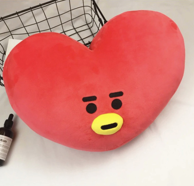 М'яка Іграшка ТАТА BT21 Плюшева Подушка TATA ARMY персонаж BTS 40 см Червоний (01349)