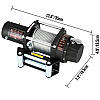 Лебідка для позашляховика Electric Winch 6000lbs (Сталевий трос / 12В), фото 2