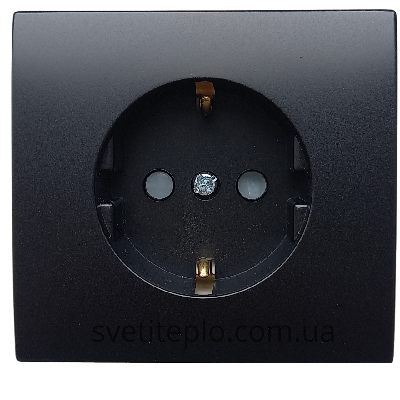 APOLO EFAPEL Розетка з з/к зі шторками чорна матова