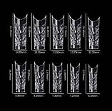 Гелеві типси 120 шт/уп Дизайнер  Дизайнер 4D Crystal Fast Gel Tips Pipe Medium TS3 з шипами для нарощування нігтів, фото 4