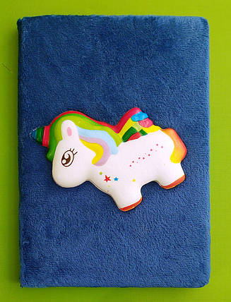 Канц Блокнот А5/80арк. ”WB” /5143/ фетровий з сквішем Одноріг, фото 1