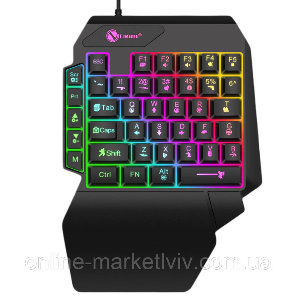 Провідна ігрова клавіатура на 35 клавіш з RGB підсвічуванням / Механічна міні-клавіатура
