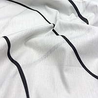 Сатин "Чорно-сірі хвилясті лінії на світло-сірому" 220 см, фото 3