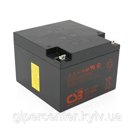 Акумуляторна батарея CSB GPL12260, 12 V 26 Ah (166 х175 х125 мм),8.5 kg Q2/72 (В'ЄТНАМ), фото 1