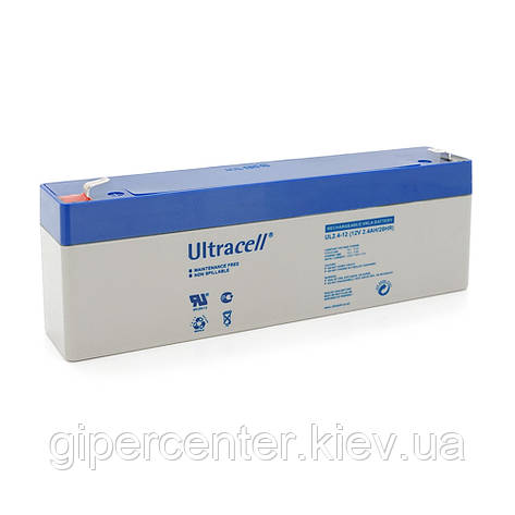Акумуляторна батарея Ultracell UL2.4-12 AGM 12 V 2,4 Ah (178 x 35 x 60), 0.8 kg White Q10, фото 1