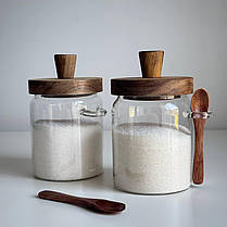 Баночка для цукру 500 мл Цукорниці з ложкою Ємність для сипучих з ложкою Цукорниці Банку для цукру, фото 2