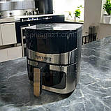 Фритюрниця без олії з чашею 8.5 л Rainberg 3800 Вт аерогриль антипригарний з цифровим дисплеєм і таймером, фото 6